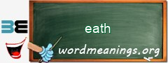 WordMeaning blackboard for eath
